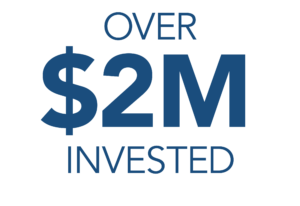 Over $2M invested
