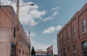 Buildings on a street in downtown Springfield, MA