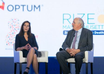 5. Dr. David Torchiana of Partners HealthCare and Martha Temple of Optum Behavioral Health discuss what’s working and what’s needed to end the opioid epidemic at a Washington Post Live event. February 2018