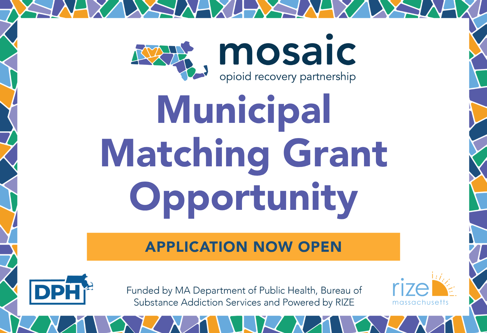 M3 R3 Banner (1) Mosaic Opioid Recovery Partnership — Supporting Municipal Opioid Response Efforts — Application Now Open